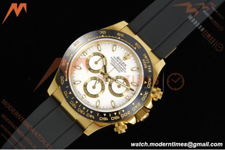 Rolex - Daytona 116518LN 40mm Gain Weight CER/YG/RU Wht/Stk QF V11 SH4130 | 롤렉스 - 데이토나 116518LN 40mm 게인 웨이트 CER/YG/RU 화이트/스틸 QF V11 SH4130