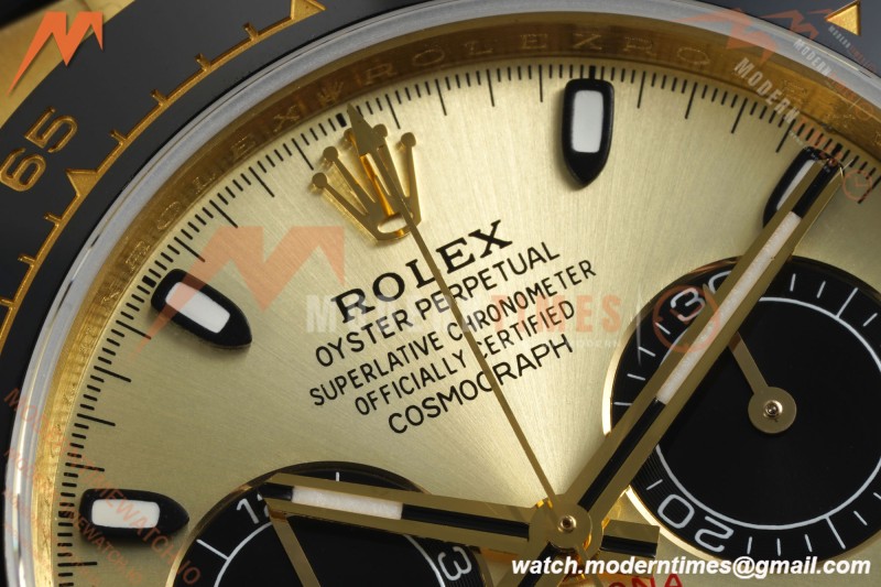 Rolex - Daytona 116518LN 40mm Gain Weight CER/YG/RU Gold/Blk/Stk QF V11 SH4130