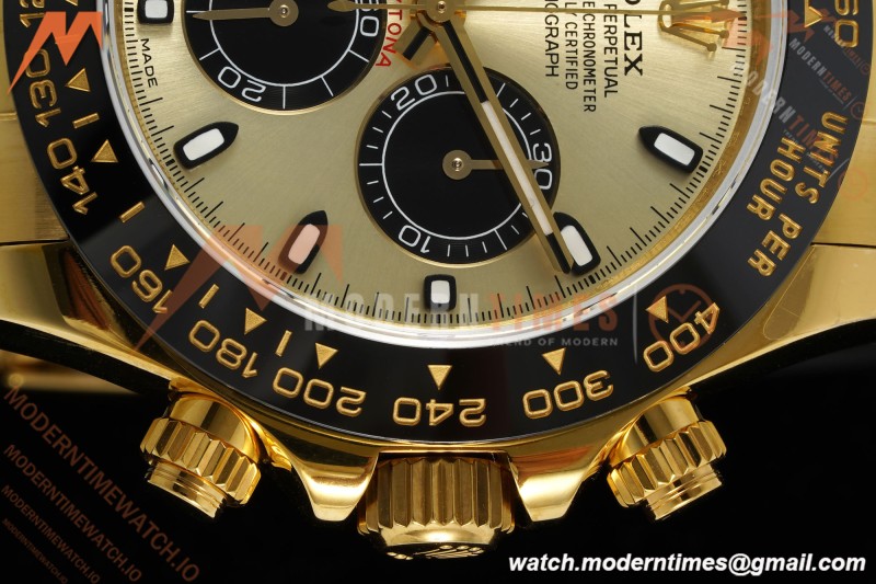 Rolex - Daytona 116518LN 40mm Gain Weight CER/YG/RU Gold/Blk/Stk QF V11 SH4130