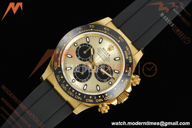Rolex - Daytona 116518LN 40mm Gain Weight CER/YG/RU Gold/Blk/Stk QF V11 SH4130