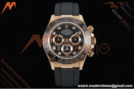 Rolex - Daytona 116515LN 40mm Tungsten Gain Weight RG/RU Blk/Dia QF V11 SH4130 | 롤렉스 - 데이토나 116515LN 40mm 텅스텐 게인 웨이트 RG/RU 블랙/다이아 QF V11 SH4130