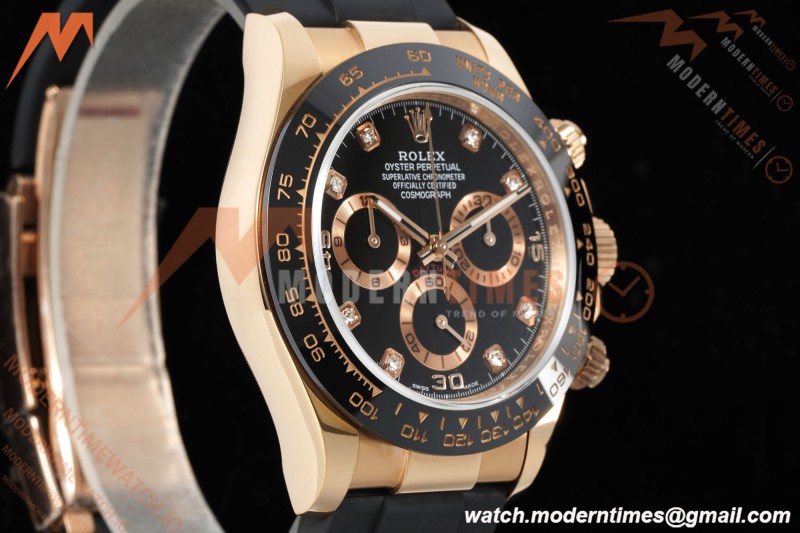 Rolex - Daytona 116515LN 40mm Tungsten Gain Weight RG/RU Blk/Dia QF V11 SH4130