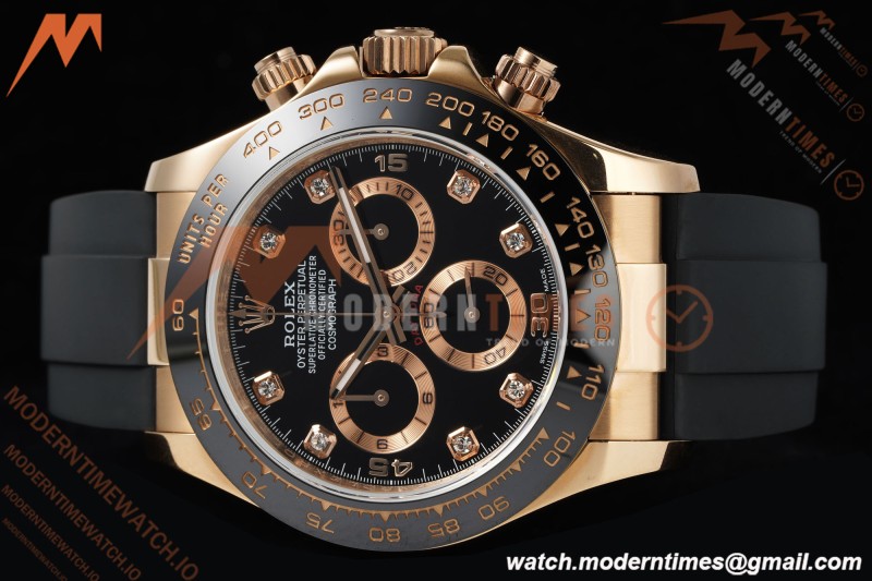 Rolex - Daytona 116515LN 40mm Tungsten Gain Weight RG/RU Blk/Dia QF V11 SH4130