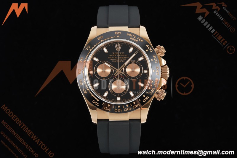 Rolex - Daytona 116515LN 40mm Tungsten Gain Weight RG/RU Blk/Gold/Stk QF V11 SH4130