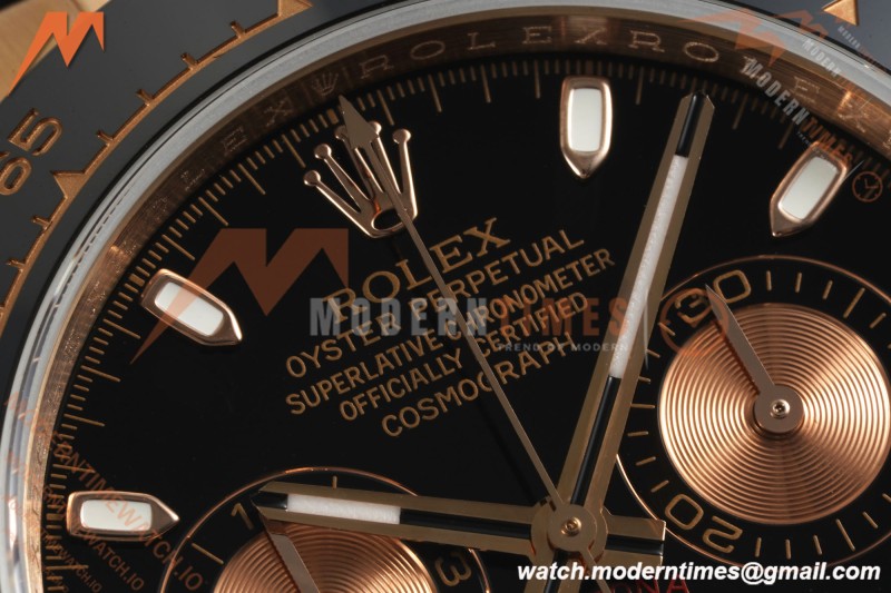 Rolex - Daytona 116515LN 40mm Tungsten Gain Weight RG/RU Blk/Gold/Stk QF V11 SH4130