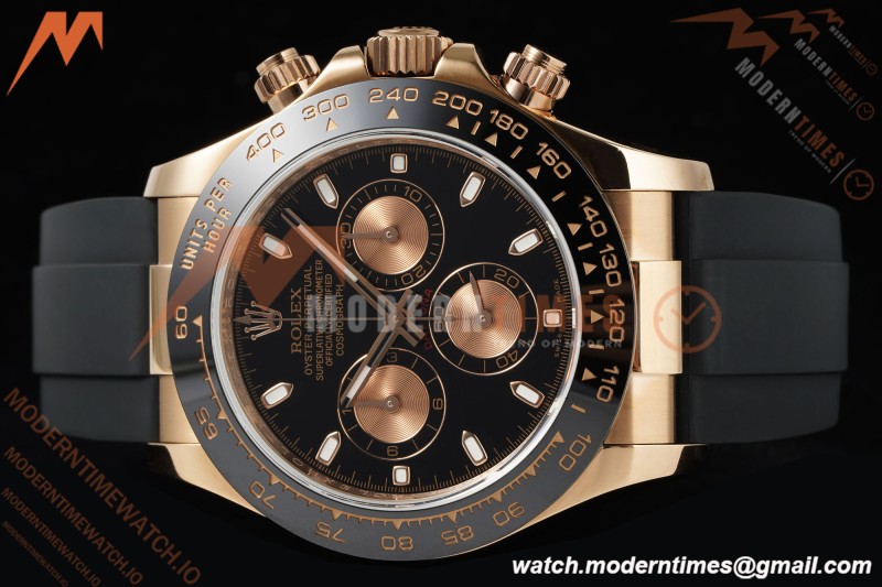 Rolex - Daytona 116515LN 40mm Tungsten Gain Weight RG/RU Blk/Gold/Stk QF V11 SH4130