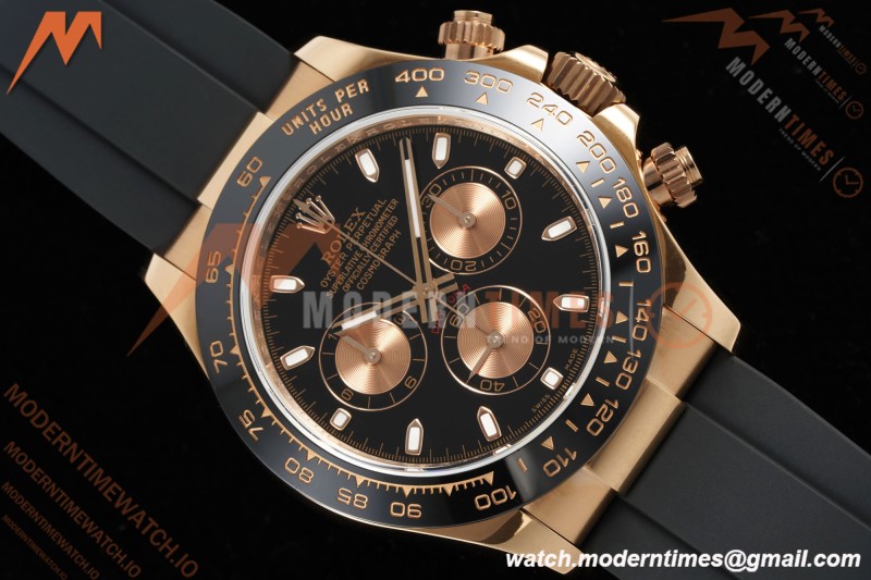 Rolex - Daytona 116515LN 40mm Tungsten Gain Weight RG/RU Blk/Gold/Stk QF V11 SH4130