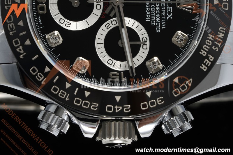 Rolex - Daytona 116519LN 40mm Tungsten Gain Weight SS/RU Blk/Dia QF V11 SH4130 | 롤렉스 - 데이토나 116519LN 40mm 텅스텐 게인 웨이트 SS/RU 블랙/다이아 QF V11 SH4130