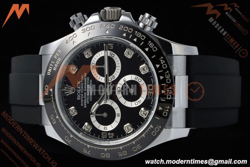 Rolex - Daytona 116519LN 40mm Tungsten Gain Weight SS/RU Blk/Dia QF V11 SH4130 | 롤렉스 - 데이토나 116519LN 40mm 텅스텐 게인 웨이트 SS/RU 블랙/다이아 QF V11 SH4130