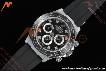 Rolex - Daytona 116519LN 40mm Tungsten Gain Weight SS/RU Blk/Dia QF V11 SH4130 | 롤렉스 - 데이토나 116519LN 40mm 텅스텐 게인 웨이트 SS/RU 블랙/다이아 QF V11 SH4130
