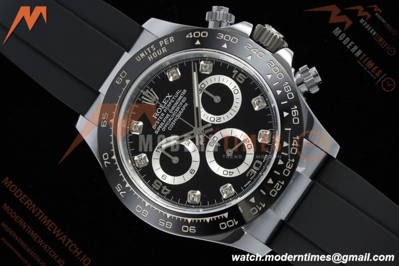 Rolex - Daytona 116519LN 40mm Tungsten Gain Weight SS/RU Blk/Dia QF V11 SH4130 | 롤렉스 - 데이토나 116519LN 40mm 텅스텐 게인 웨이트 SS/RU 블랙/다이아 QF V11 SH4130