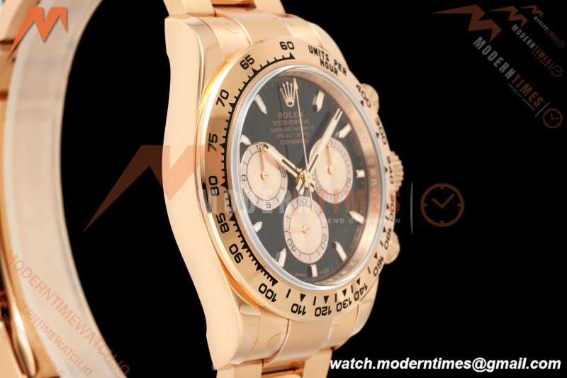 Rolex - Daytona 126505 40mm Gain Weight RG/RG Blk/Silv/Stk VSF V3 DD4131