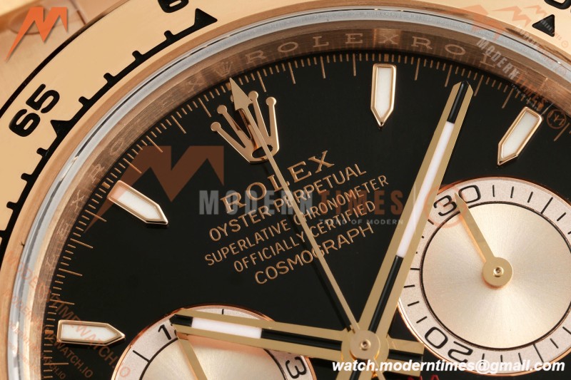 Rolex - Daytona 126505 40mm Gain Weight RG/RG Blk/Silv/Stk VSF V3 DD4131