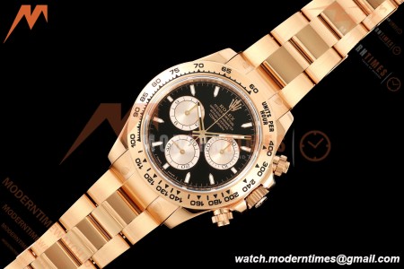 Rolex - Daytona 126505 40mm Gain Weight RG/RG Blk/Silv/Stk VSF V3 DD4131