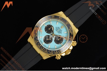 Rolex - Daytona 126518LN 40mm Gain Weight CER/YG/RU Blu/Blk Turquoise Dial APSF SH4131