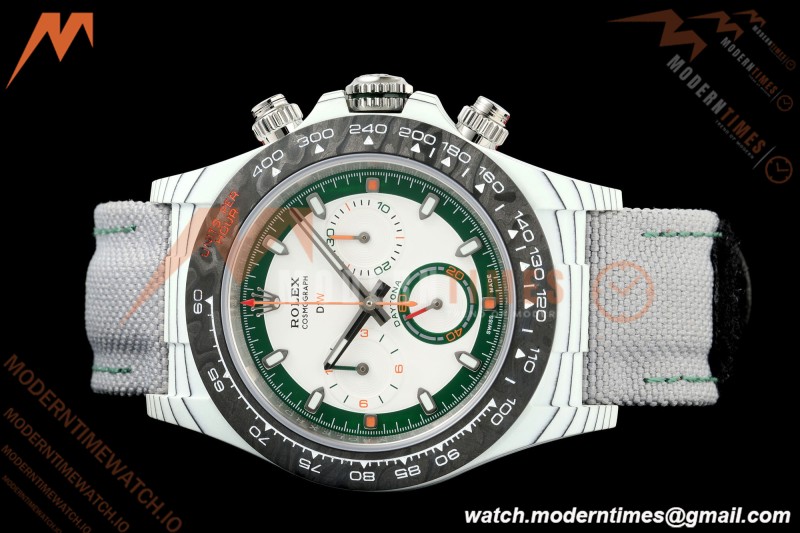 Rolex - Daytona 40mm DiW Alpine White Carbon Fiber FC/NY Green/White Dial DIWF DD4801 | 롤렉스 - 데이토나 40mm DIW 알파인 화이트 카본 파이버 FC/NY 그린/화이트 다이얼 DIWF DD4801