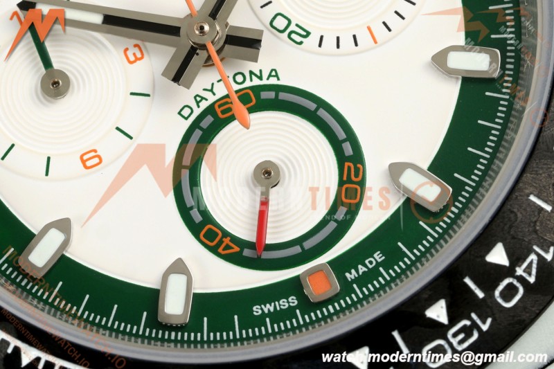 Rolex - Daytona 40mm DiW Alpine White Carbon Fiber FC/NY Green/White Dial DIWF DD4801 | 롤렉스 - 데이토나 40mm DIW 알파인 화이트 카본 파이버 FC/NY 그린/화이트 다이얼 DIWF DD4801