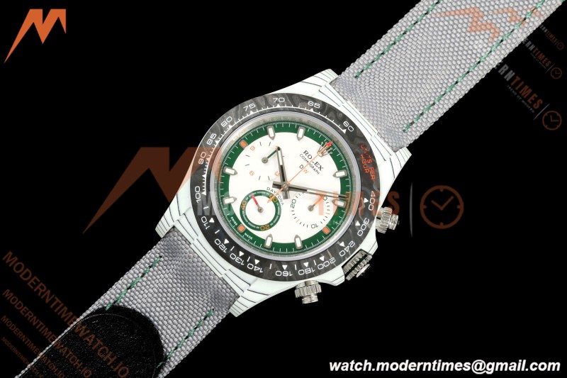 Rolex - Daytona 40mm DiW Alpine White Carbon Fiber FC/NY Green/White Dial DIWF DD4801 | 롤렉스 - 데이토나 40mm DIW 알파인 화이트 카본 파이버 FC/NY 그린/화이트 다이얼 DIWF DD4801