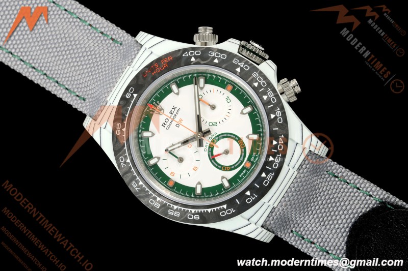 Rolex - Daytona 40mm DiW Alpine White Carbon Fiber FC/NY Green/White Dial DIWF DD4801 | 롤렉스 - 데이토나 40mm DIW 알파인 화이트 카본 파이버 FC/NY 그린/화이트 다이얼 DIWF DD4801