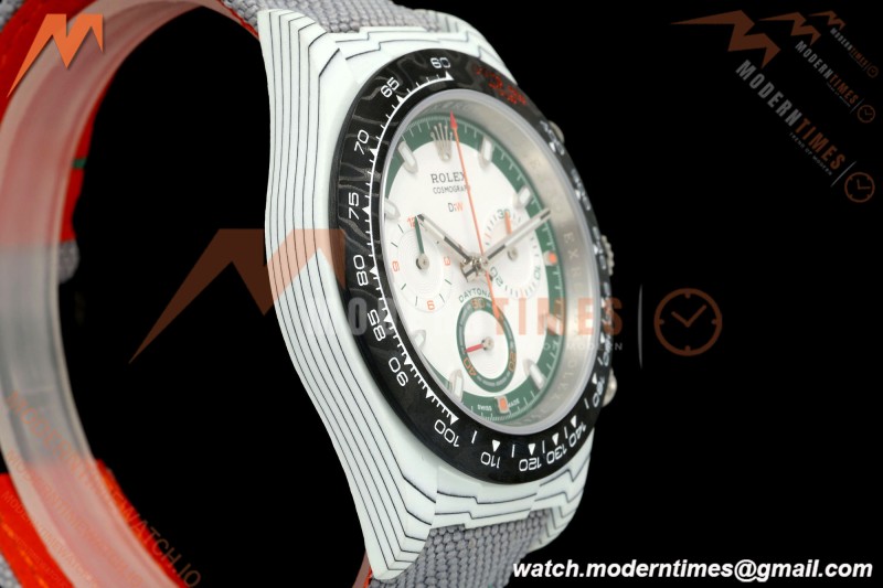 Rolex - Daytona 40mm DiW Alpine White Carbon Fiber FC/NY Green/White Dial DIWF DD4801 | 롤렉스 - 데이토나 40mm DIW 알파인 화이트 카본 파이버 FC/NY 그린/화이트 다이얼 DIWF DD4801