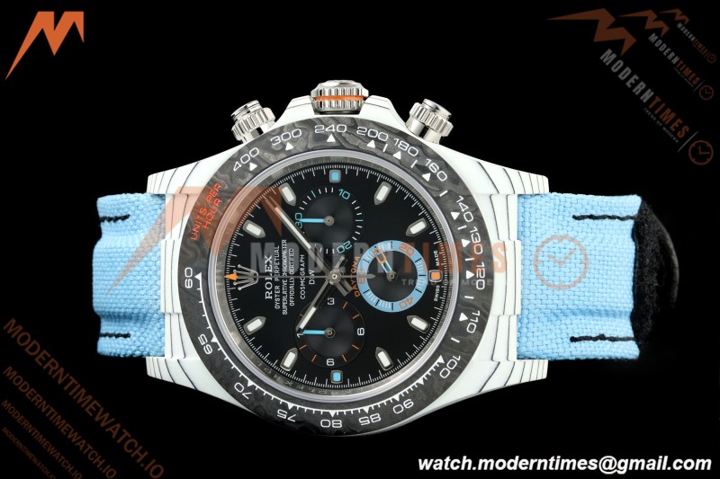 Rolex - Daytona 40mm DiW Racing Blue White Carbon Fiber FC/NY Black Dial DIWF DD4801