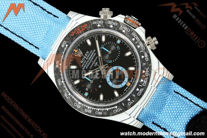 Rolex - Daytona 40mm DiW Racing Blue White Carbon Fiber FC/NY Black Dial DIWF DD4801