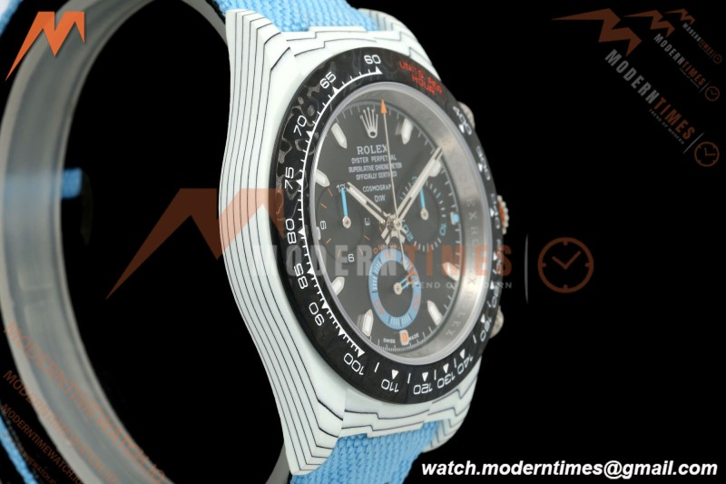 Rolex - Daytona 40mm DiW Racing Blue White Carbon Fiber FC/NY Black Dial DIWF DD4801