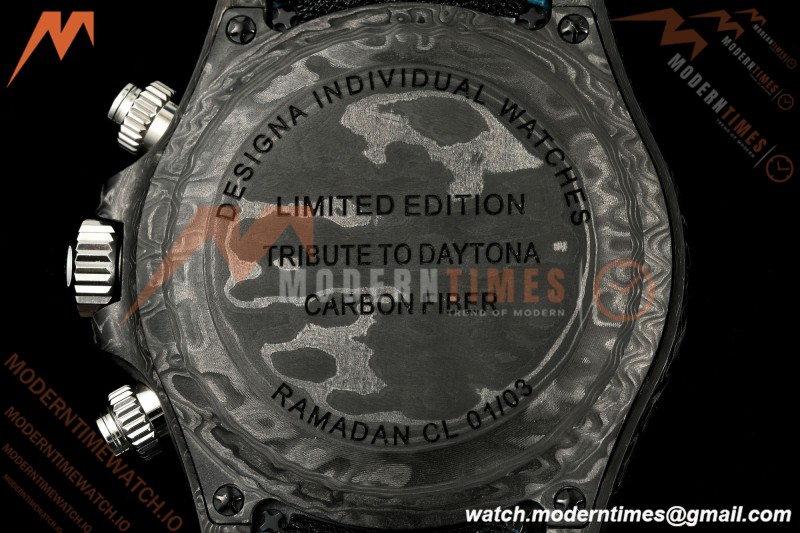 Rolex - Daytona 40mm DiW Ramadan CL Black Carbon Fiber FC/NY Blue Arabic Dial DIWF DD4801