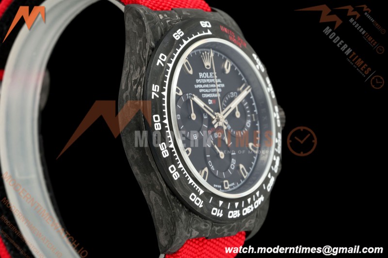 Rolex - Daytona 40mm DiW Red Edition Black Carbon Fiber FC/NY Black Dial N6F SA4130