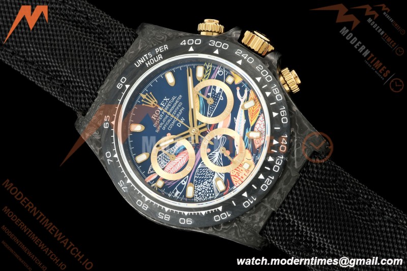 Rolex - Daytona 40mm DiW Blue Fish Black Carbon Fiber FC/NY Black Dial Sonic SA4130