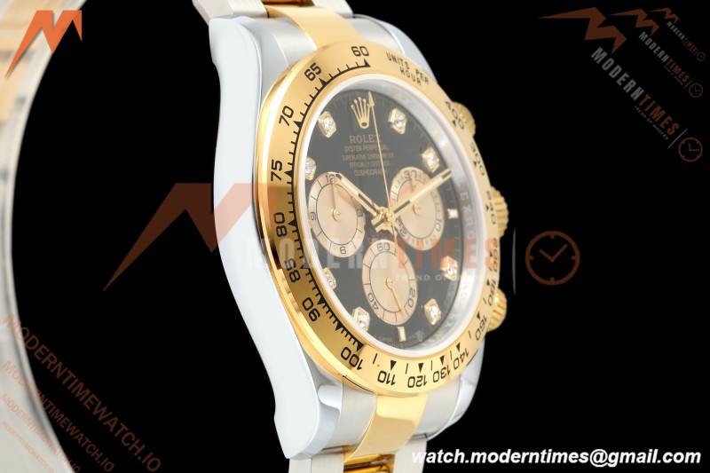 Rolex - Daytona 126503 40mm Gain Weight YG/SS Blk/Gold/Dia QF V6 SH4131 | 롤렉스 - 데이토나 126503 40mm 게인 웨이트 YG/SS 블랙/골드/다이아 QF V6 SH4131