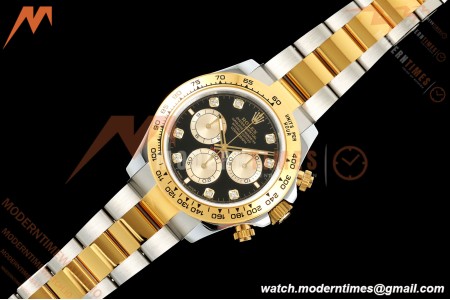Rolex - Daytona 126503 40mm Gain Weight YG/SS Blk/Gold/Dia QF V6 SH4131 | 롤렉스 - 데이토나 126503 40mm 게인 웨이트 YG/SS 블랙/골드/다이아 QF V6 SH4131