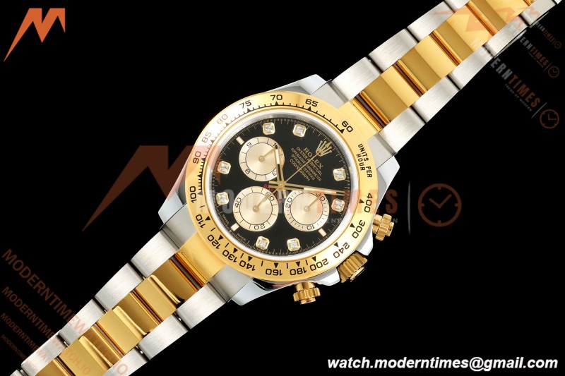 Rolex - Daytona 126503 40mm Gain Weight YG/SS Blk/Gold/Dia QF V6 SH4131 | 롤렉스 - 데이토나 126503 40mm 게인 웨이트 YG/SS 블랙/골드/다이아 QF V6 SH4131