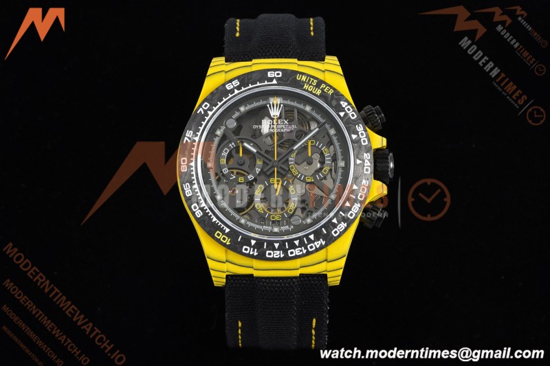 Rolex - Daytona DiW BumbleBee 40mm Yellow Carbon Fiber FC/NY Skeleton Dial DIWF DD4801