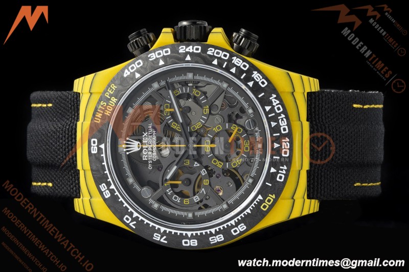 Rolex - Daytona DiW BumbleBee 40mm Yellow Carbon Fiber FC/NY Skeleton Dial DIWF DD4801