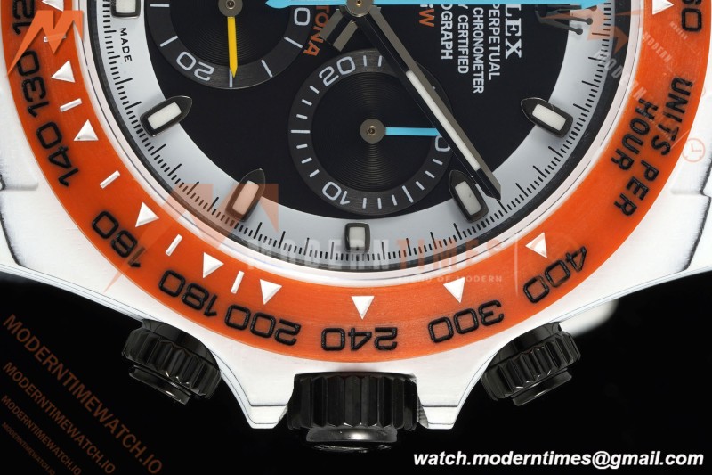 Rolex - Daytona 40mm DiW Ocellaris White Carbon Fiber FC/NY/ORN Black Dial N6F SA4130 | 롤렉스 - 데이토나 40mm DiW 오셀라리스 화이트 카본 파이버 FC/NY/ORN 블랙 다이얼 N6F SA4130