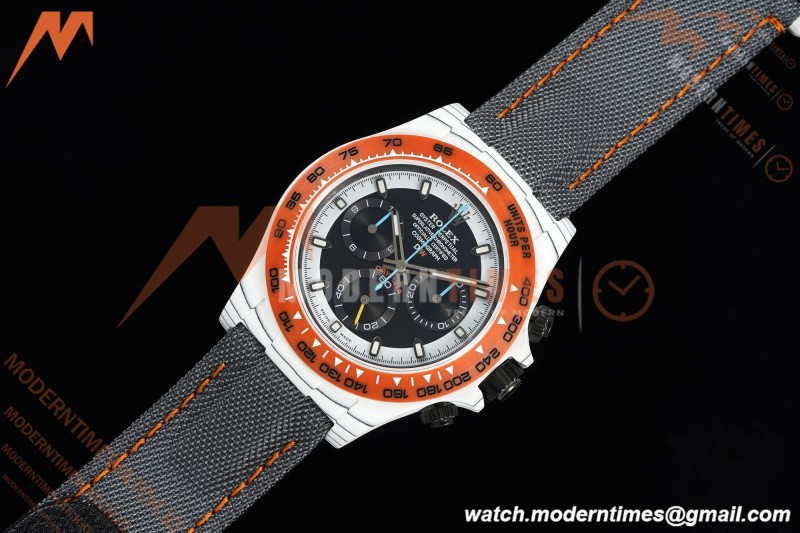 Rolex - Daytona 40mm DiW Ocellaris White Carbon Fiber FC/NY/ORN Black Dial N6F SA4130 | 롤렉스 - 데이토나 40mm DiW 오셀라리스 화이트 카본 파이버 FC/NY/ORN 블랙 다이얼 N6F SA4130