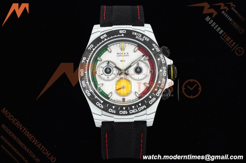 Rolex - Daytona 40mm DiW Ferrari White Carbon Fiber FC/NY White Dial Sonic SA4130