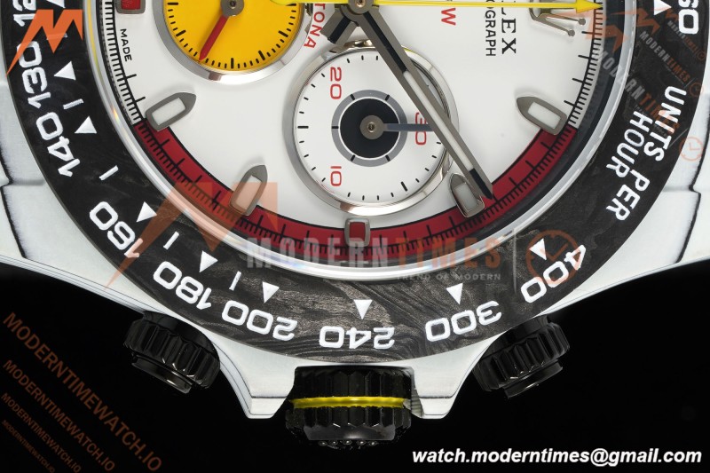 Rolex - Daytona 40mm DiW Ferrari White Carbon Fiber FC/NY White Dial Sonic SA4130
