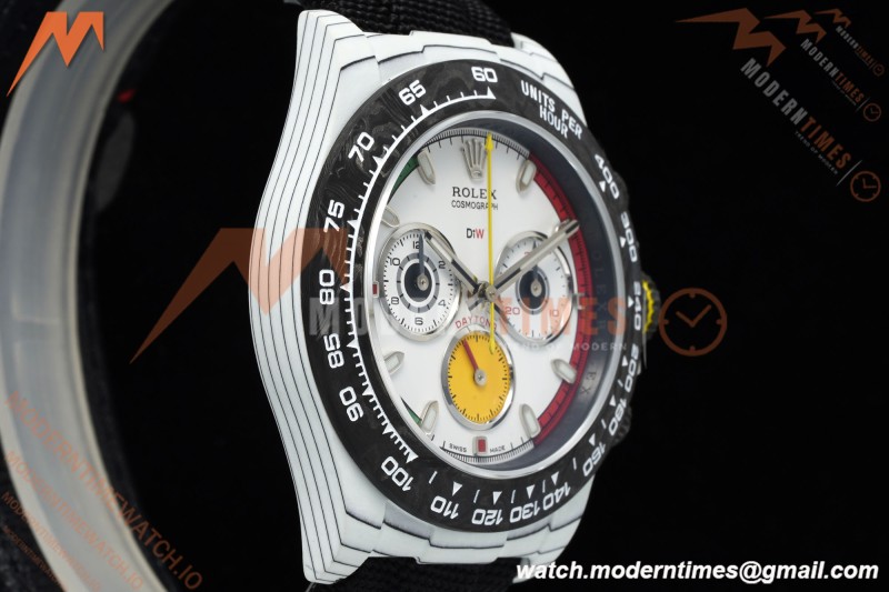 Rolex - Daytona 40mm DiW Ferrari White Carbon Fiber FC/NY White Dial Sonic SA4130