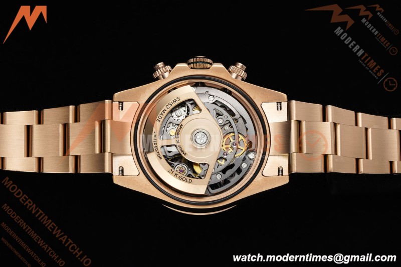 Rolex - Daytona Artisans De Genève “Poetry of Lights” RG/RG Emeralds Skeleton Dial ADGF SA4130 | 롤렉스 - 데이토나 아르티장 드 제네브 "빛의 시" RG/RG 에메랄드 스켈레톤 다이얼 ADGF SA4130