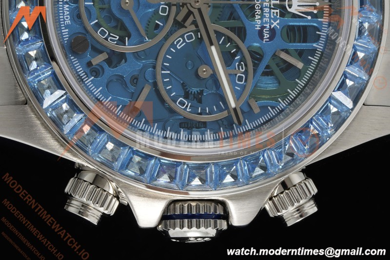 Rolex - Daytona Artisans De Genève "Arolla" SS/SS Diamond Blue Crystal Skeleton Dial ADGF SA4130