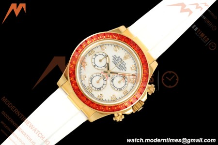 Rolex - Daytona 116578SACO 40mm YG/RU Wht/Mop/Dia Orange Crystal Sonic SA4130