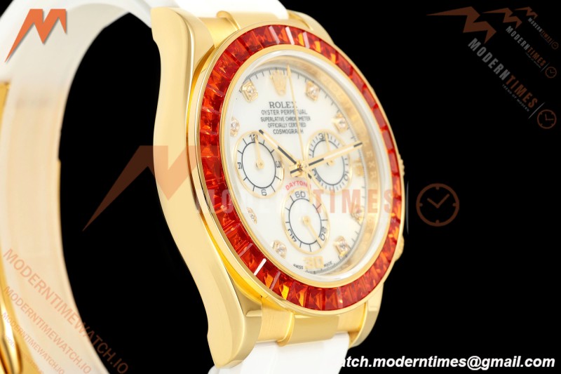 Rolex - Daytona 116578SACO 40mm YG/RU Wht/Mop/Dia Orange Crystal Sonic SA4130