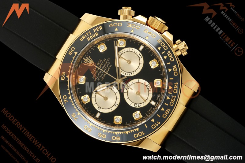 Rolex - Daytona 126518 40mm 904L Ceramic YG/RU Blk/Gold/Dia Clean SH4131