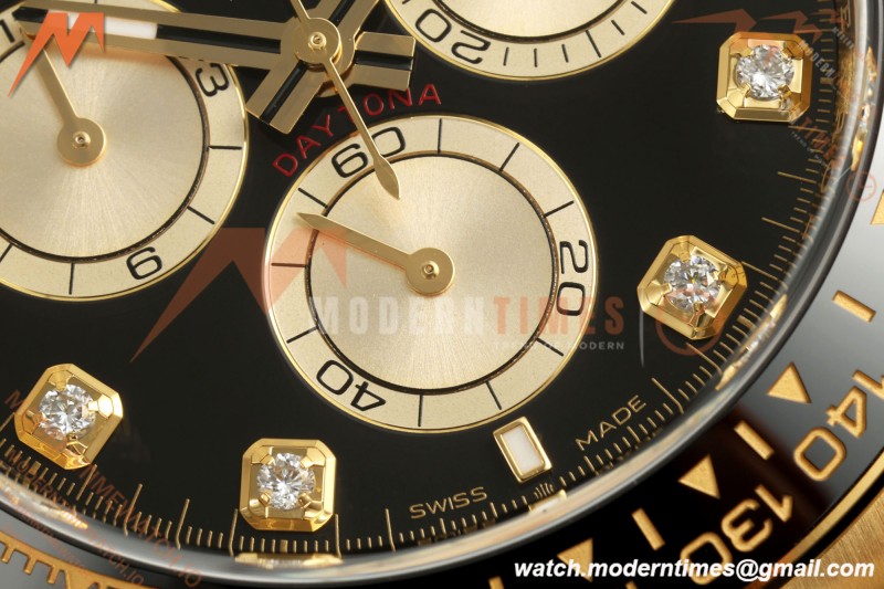 Rolex - Daytona 126518 40mm 904L Ceramic YG/RU Blk/Gold/Dia Clean SH4131