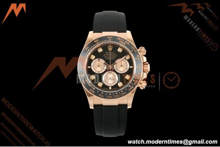 Rolex - Daytona 126515LN 40mm 904L Ceramic RG/RU Black/Dia ARF DD4131