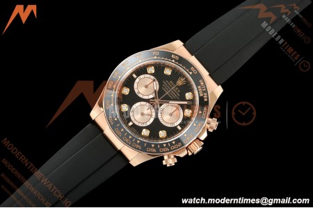 Rolex - Daytona 126515LN 40mm 904L Ceramic RG/RU Black/Dia ARF DD4131