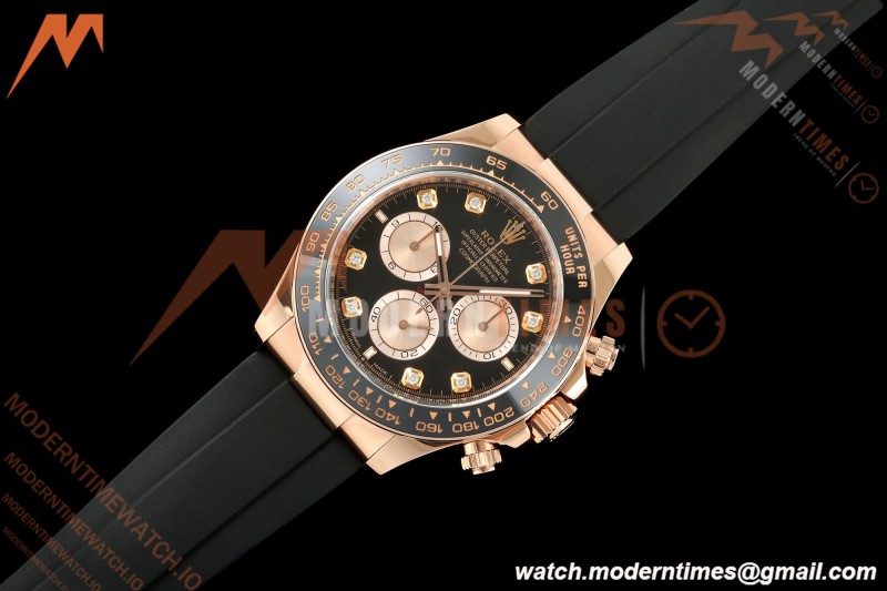 Rolex - Daytona 126515LN 40mm 904L Ceramic RG/RU Black/Dia ARF DD4131
