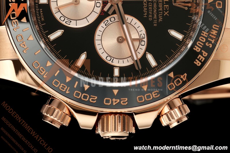 Rolex - Daytona 126515LN 40mm 904L Ceramic RG/RU Black/Stk ARF DD4131